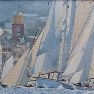 Start of Les Voiles de Saint Tropez 2011  Exhibited RSMA 2018 SOLD