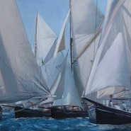 Pilot Cutters - after the Gybe  SOLD