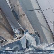 Swan Cup, approaching the Windward Mark. SOLD